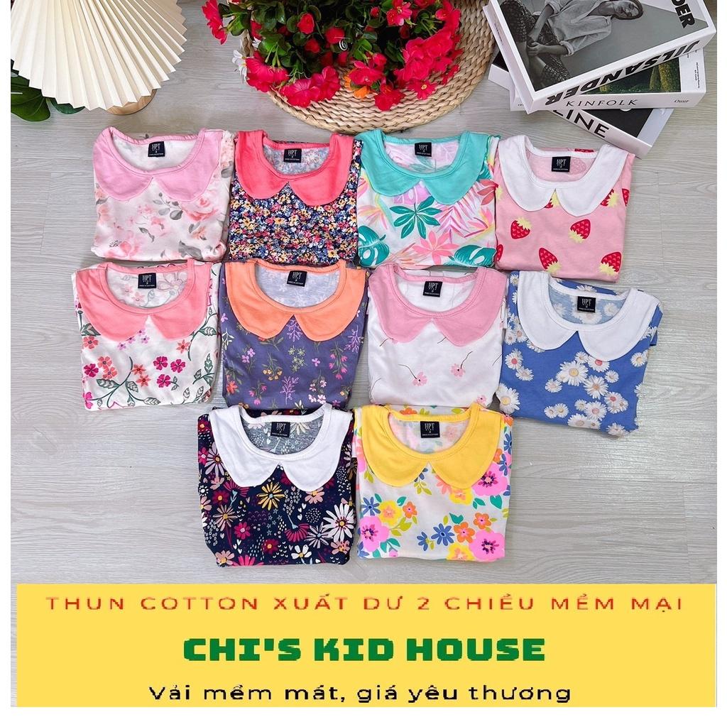 (HOT BỎNG TAY) ĐẦM CỔ SEN THUN COTTON XUẤT DƯ XỊN CHO BÉ HOẠ TIẾT SIÊU ĐẸP LÂU MỚI CÓ 1 LÔ 12-40KG