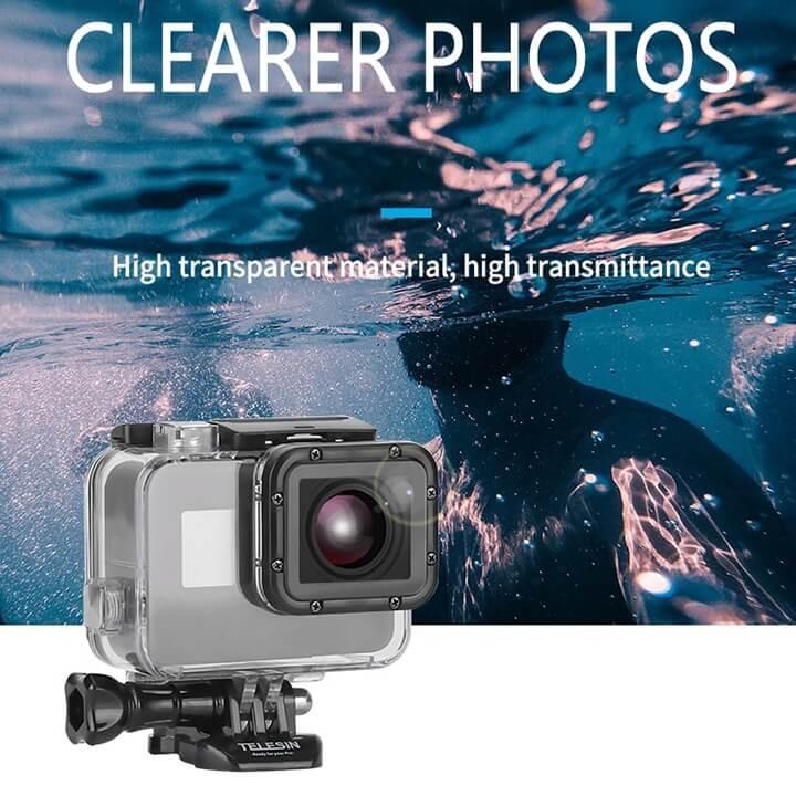 HỘP CHỐNG NƯỚC DÀNH CHO GOPRO 7 / 6 / 5 / NEW HERO TELESIN - HÀNG NHẬP KHẨU