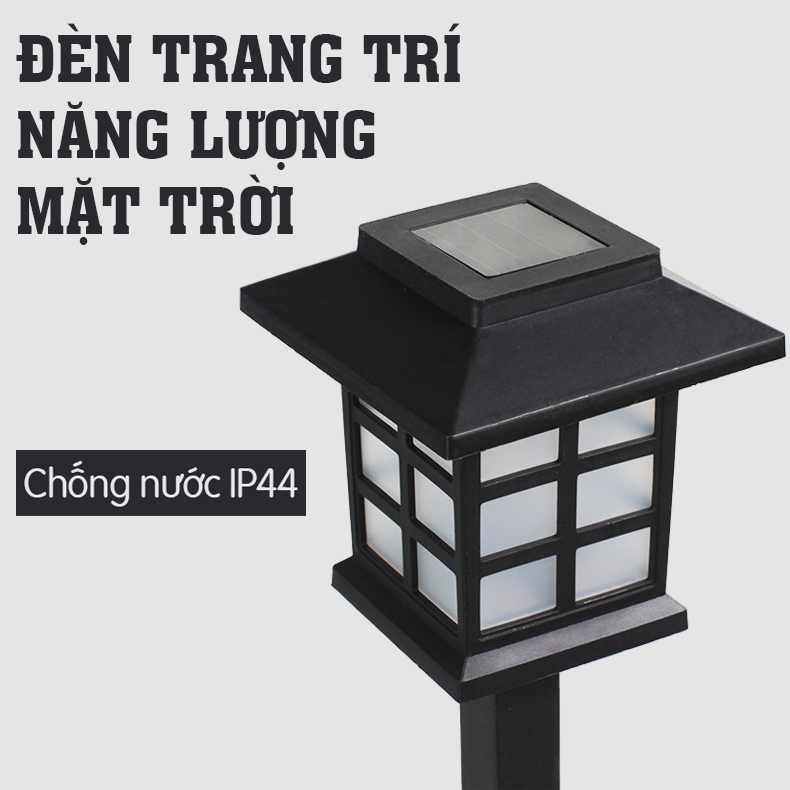 Đèn năng lượng mặt trời- Đèn cắm đất trang trí sân vườn hình ngôi nhà, IP chống mưa, chống bụi- K1607