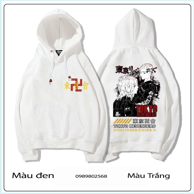 VIP TOP1 BST ÁO HOODIE HÌNH Anime TOKYO REVENGERS HÀNG ĐẸP 2 MÀU ĐEN TRẮNG