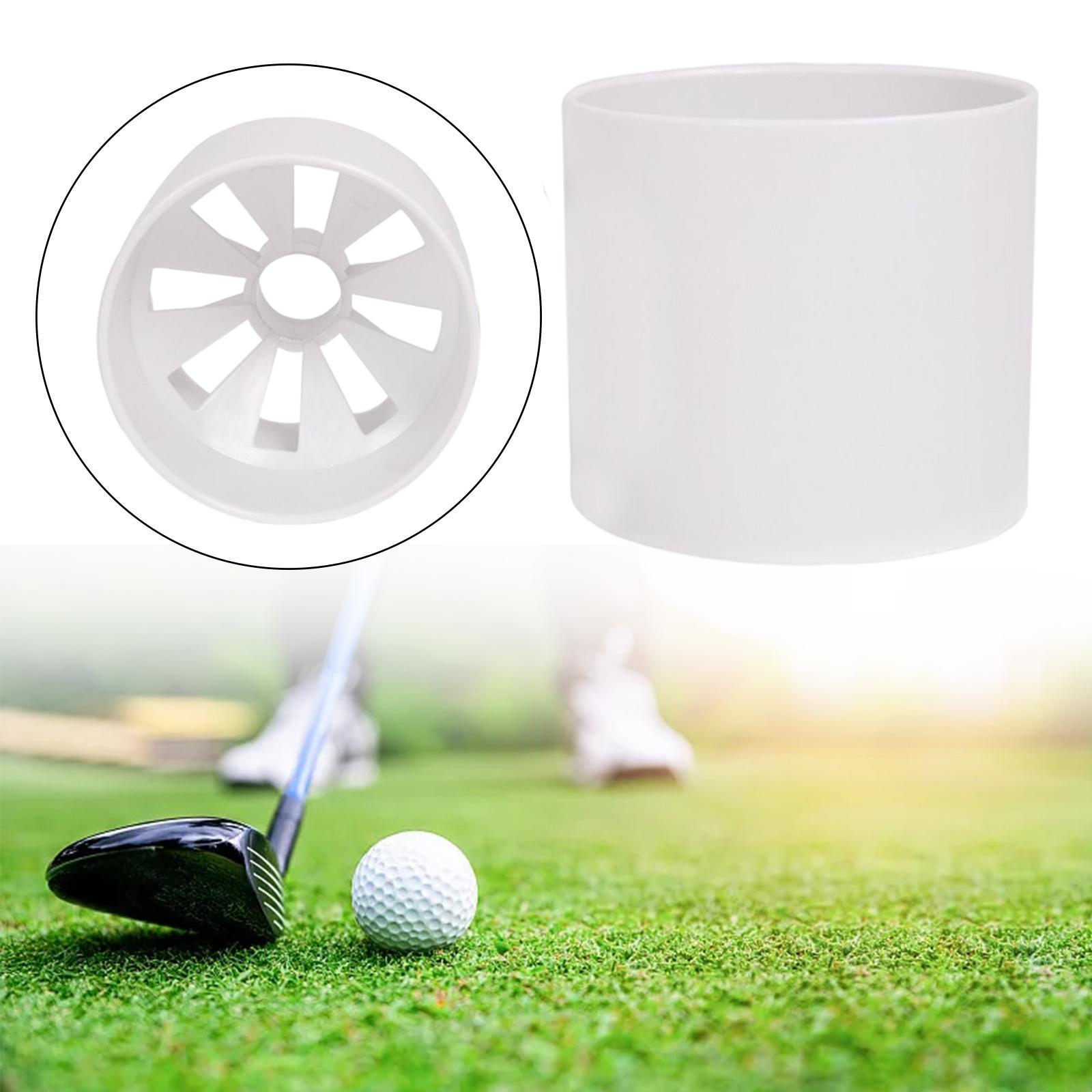 White Golf Cup Hole Putting Holder Supplies Durable Golf Tees for Home Outdoor