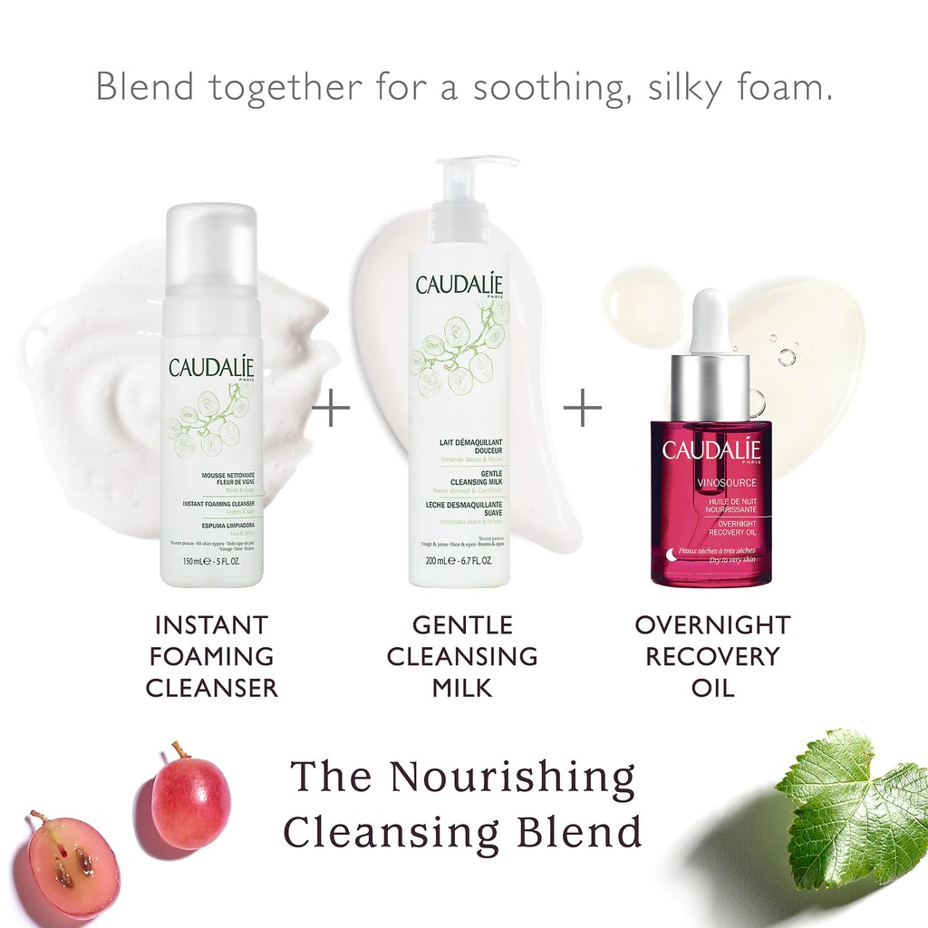 Caudalie Lait Démaquillante Doucer - Sữa Tẩy Trang Chiết Xuất Hạnh Nhân Và Dầu Hạt Nho 200ml