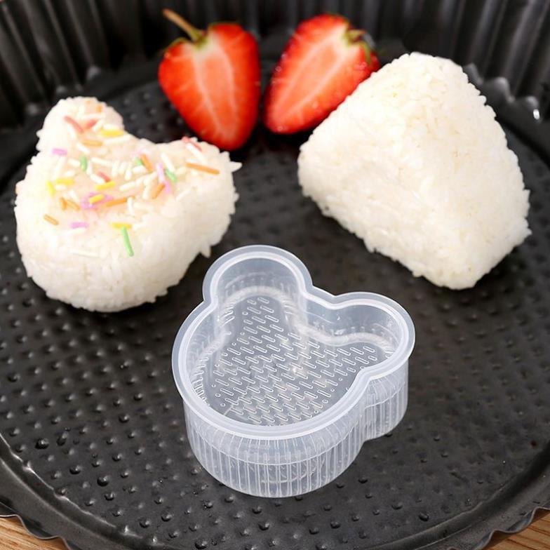 Khuôn ép cơm onigiri, tạo hình cơm nắm BENTO cho món ăn hấp dẫn ngon lành với bé yêu nhiều mẫu tam giác, sao,hoa...