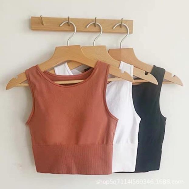 Áo ba lỗ nữ Croptop Thiết kế bo eo giúp tạo đường cong nổi bật,tôn dáng cực đỉnh có mút đệm nâng ngực