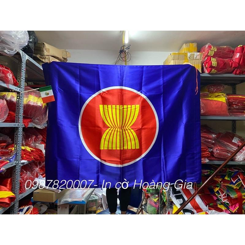 Cờ asean 1,2x1,8m 2 lớp vải in cờ hoàng gia