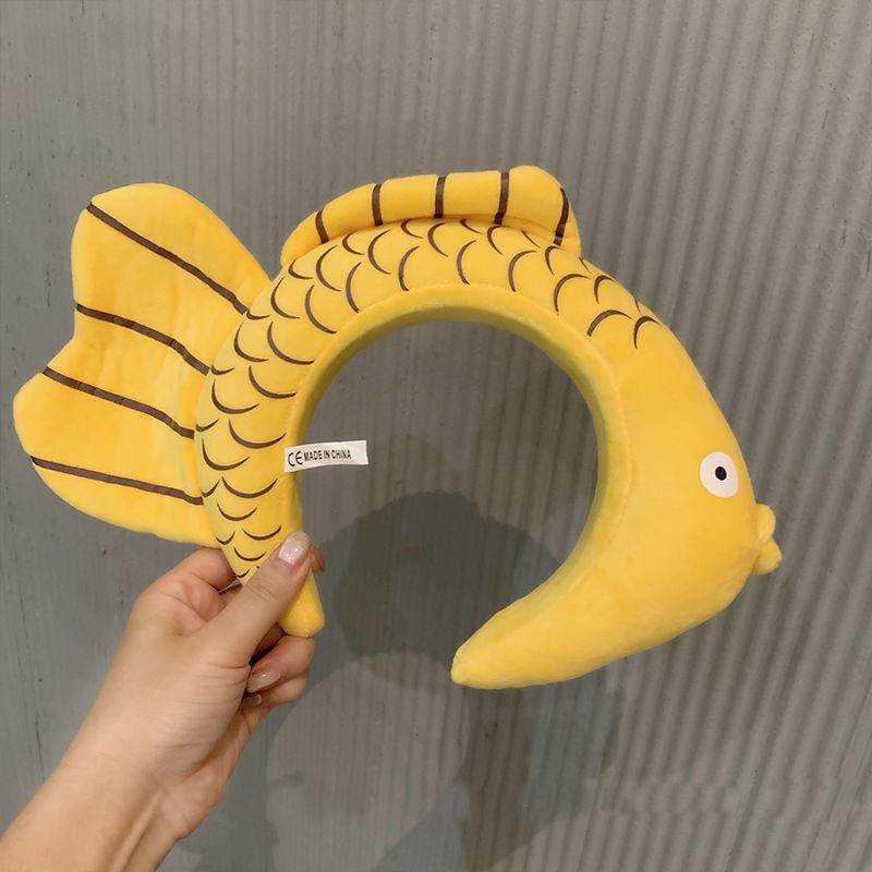 Bờm cài tóc bản rộng siêu đáng yêu chống trượt hỗ trợ rửa mặt dễ phối đồ dành cho nữ hình con cá