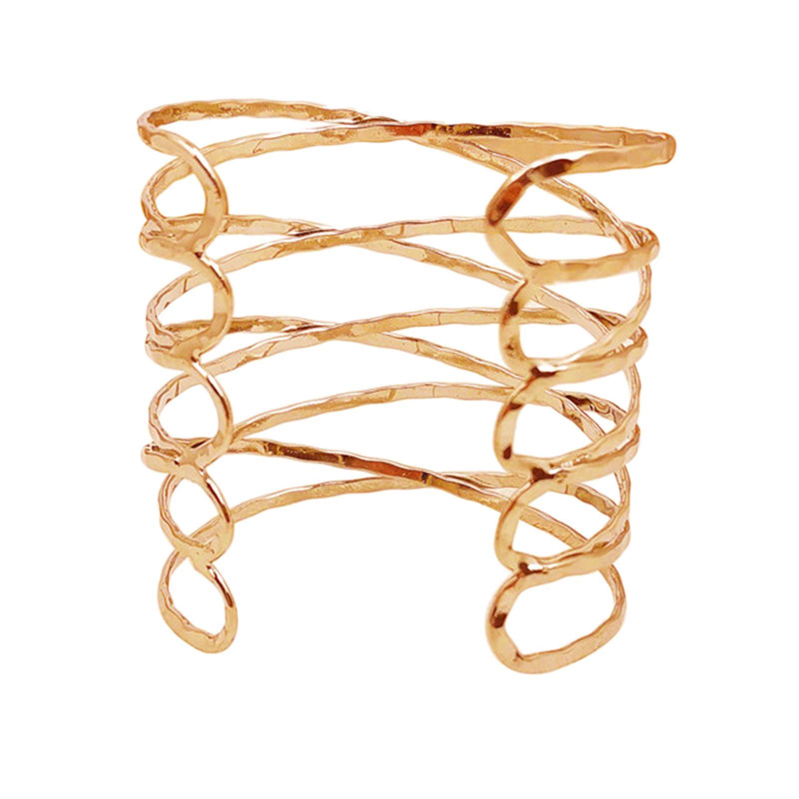Women Upper Arm Band Armlet Multilayer Bangle Bracelet Jewelry Golden
