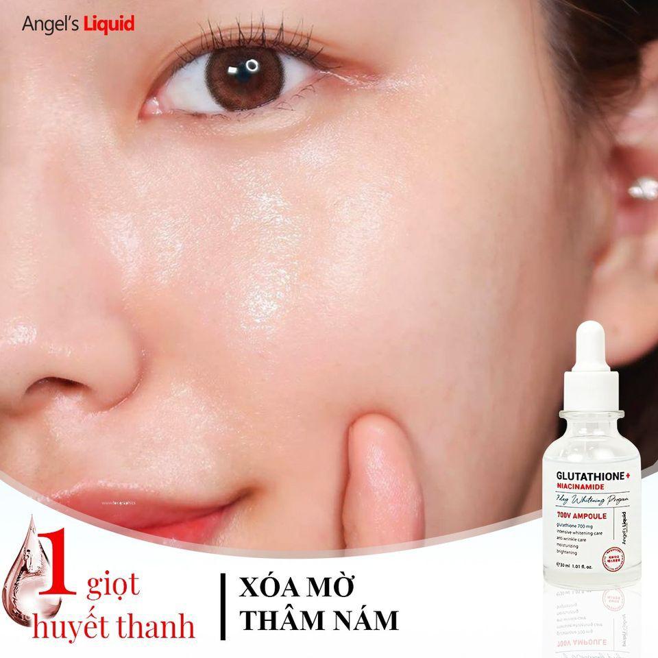 Huyết thanh dưỡng trắng, loại bỏ vết thâm Angel's Liquid Glutathione Niacinamide 700 V-ampoule 30ml