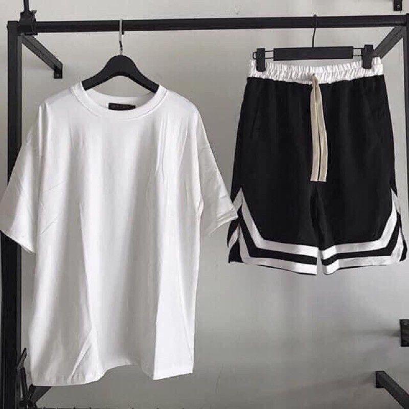 Quần short thun unisex bóng chày Chữ V nam nữ phong cách ulzzang , quần đùi thể thao form rộng ( Video ảnh thật)