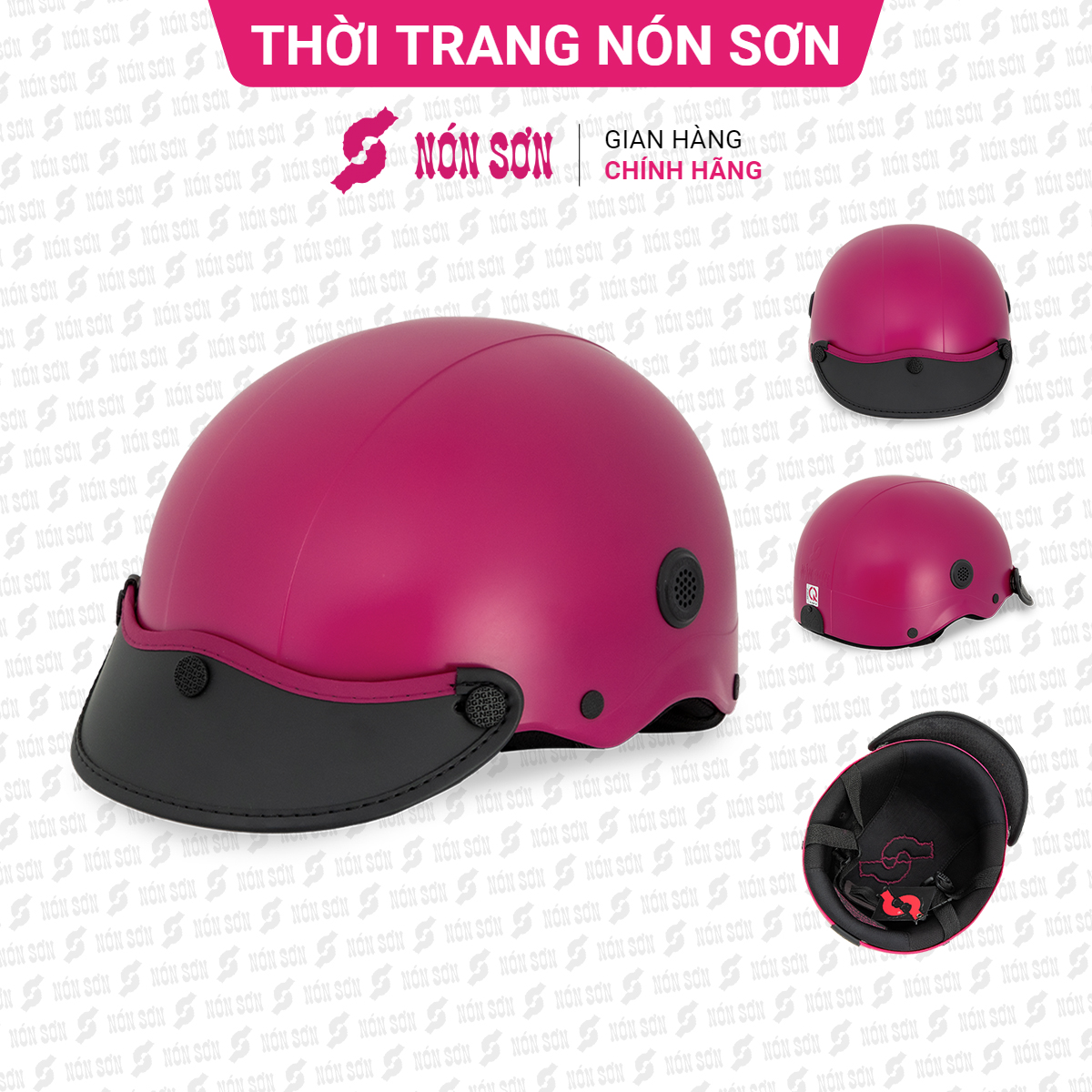 Mũ bảo hiểm nửa đầu lỗ thông gió chính hãng NÓN SƠN - TG-HG389
