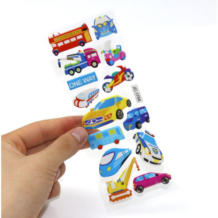 Sét 5 Vỉ Sticker 3D Nổi