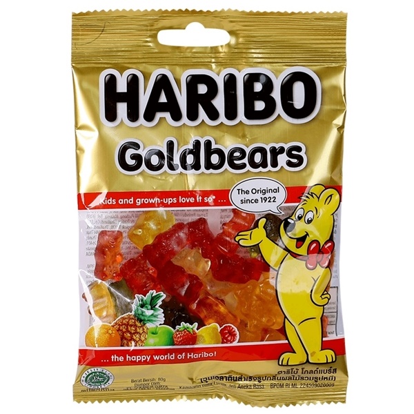 Kẹo dẻo Haribo Goldbears Con Gấu 80g