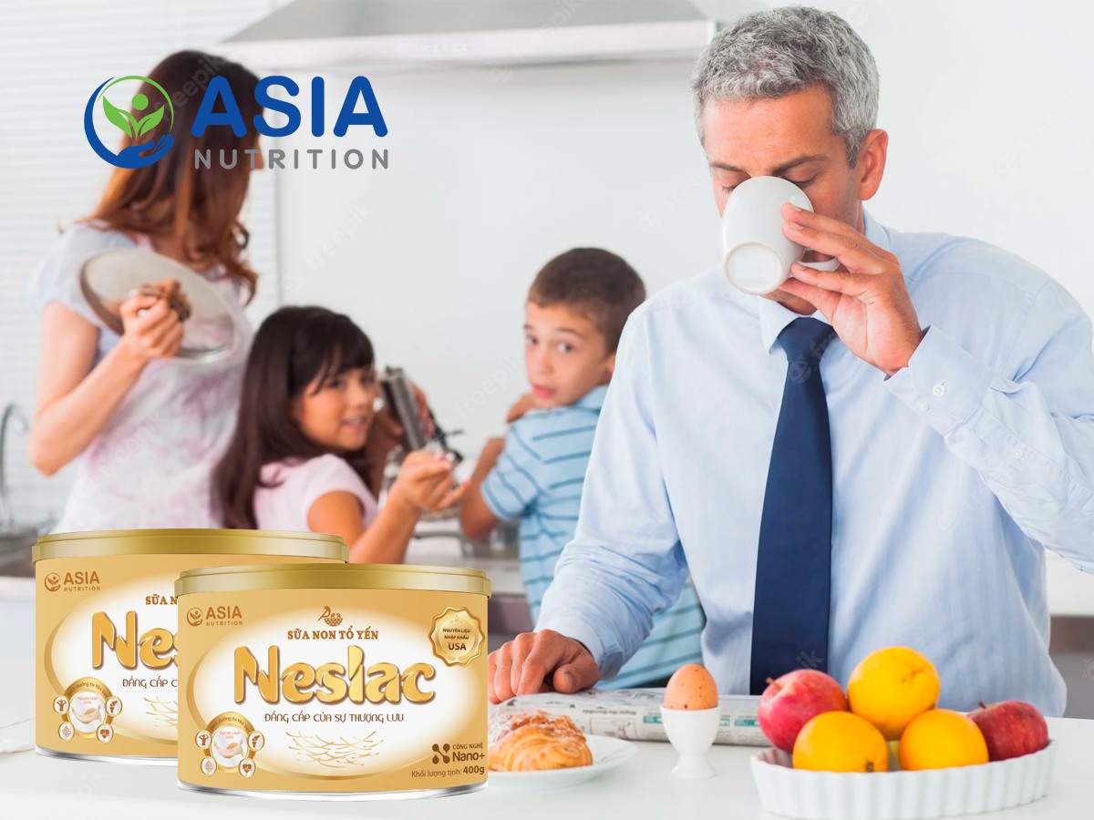 Sữa non tổ yến Neslac 400g Asia Nutrition tác dụng bảo vệ sức khỏe và tăng đề kháng, ngừa lão hóa, loãng xương