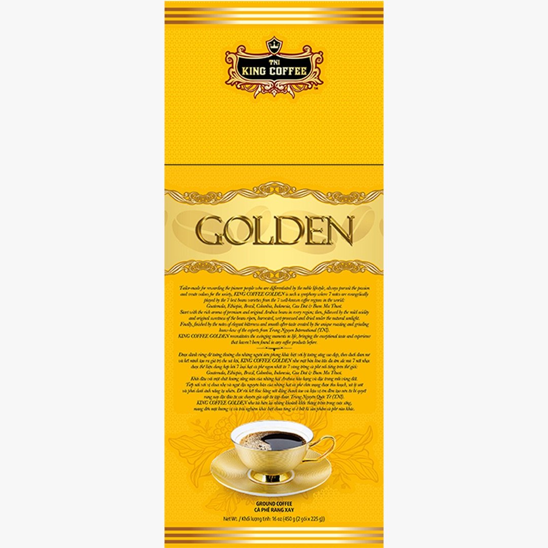 Cà Phê Rang Xay Cao Cấp Golden KING COFFEE - Hộp cao cấp 450g