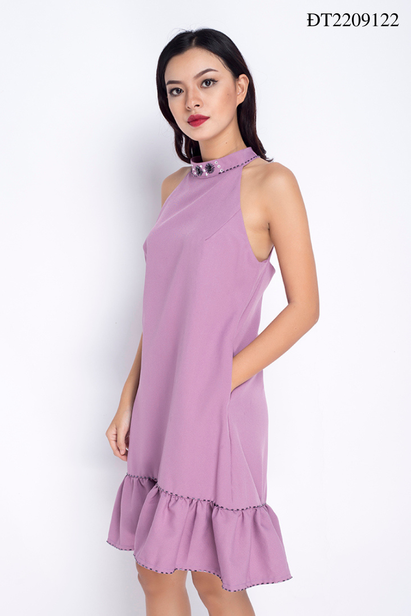 Đầm suông cổ yếm NN160305