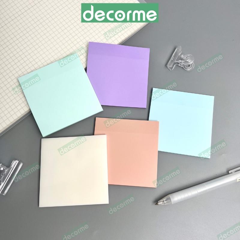 Giấy note copy DecorMe giấy note trong suốt tàng hình giấy ghi chú nhiều màu không thấm nước phụ kiện văn phòng phẩm