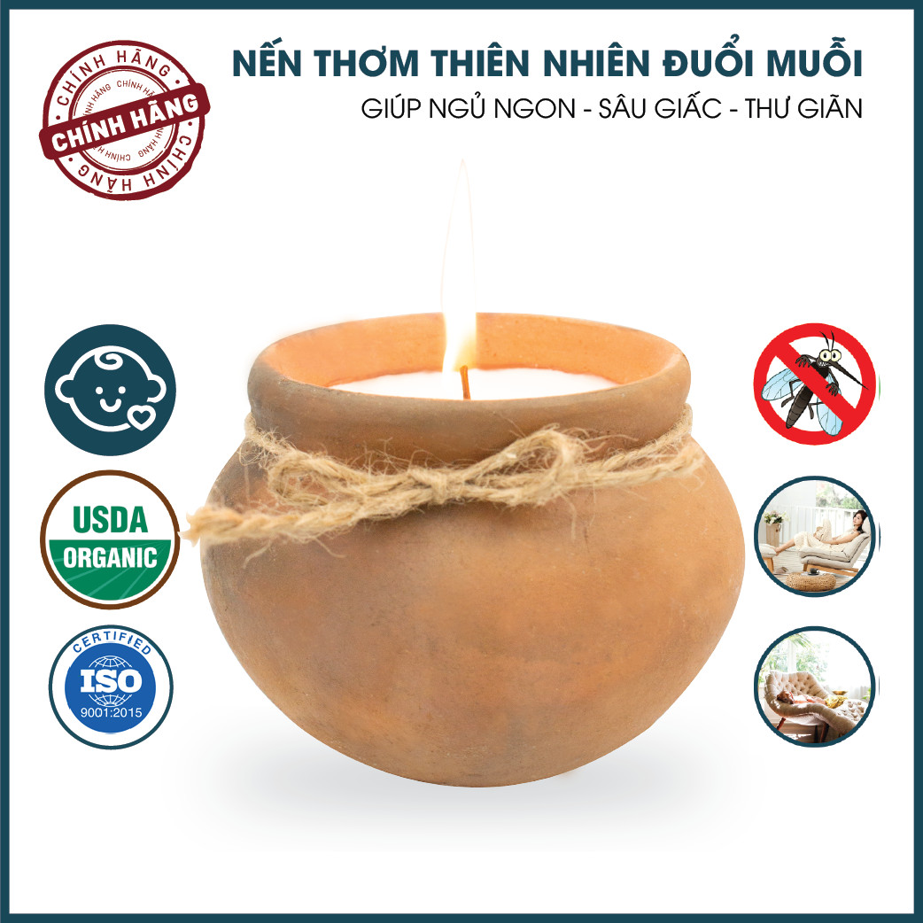 Nến thơm Xua đuổi côn trùng PK size nhỏ - THÀNH PHẦN THIÊN NHIÊN