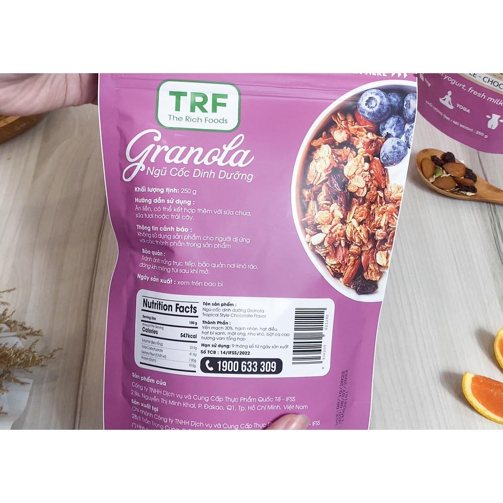 Ngũ cốc Granola Giảm Cân Healthy Ăn kiêng The Rich Foods Socola 250g