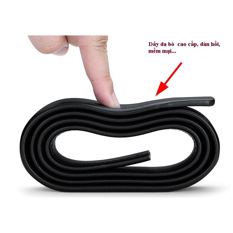 Thắt lưng da nam cao cấp EMRENEW POLO- dây nịt da bò 2 lớp -Full hộp đựng cao cấp-BH 12 tháng
