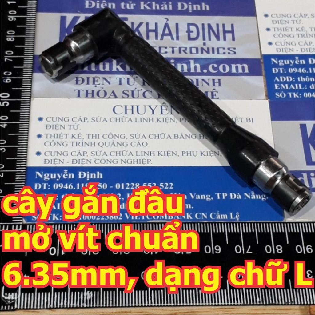 Cây gắn đầu mở vít chuẩn 6.35mm, dạng chữ L, gắn 2 đầu Thanh cờ lê gán đầu bắn vít kde6284
