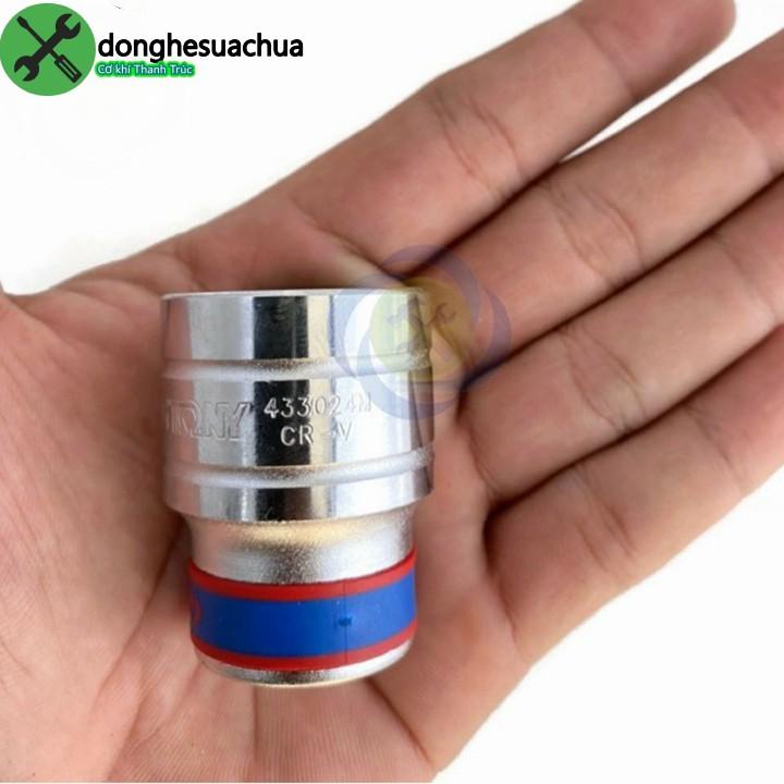 Tuýp 27mm 1/2 Kingtony 433027M 12 cạnh màu trắng dài 42mm