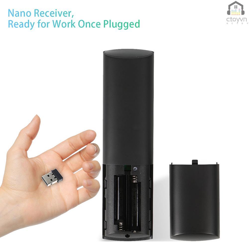 Chuột bay không dây G20 2.4GHz điều khiển bằng giọng nói màu đen cho máy tính STB Android TV Box HTPC