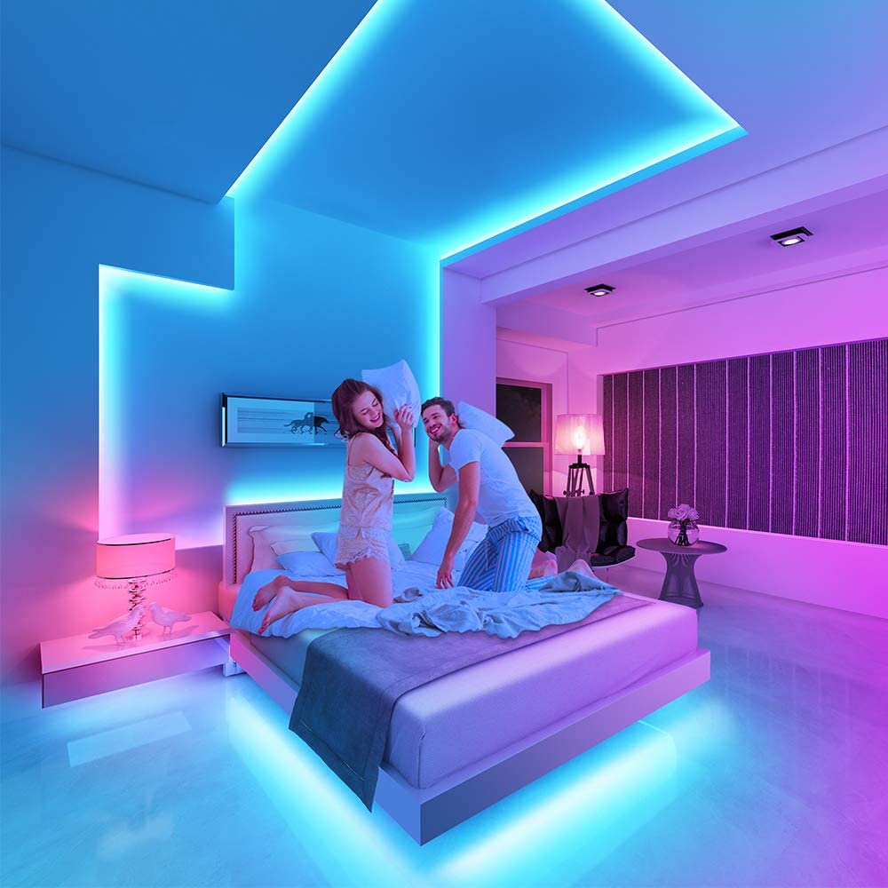 Dây đèn led 5/10/15 mét RGB 16 triệu màu IP65 điều khiển qua điện thoại - nháy theo nhạc- hẹn giờ tắt/mở