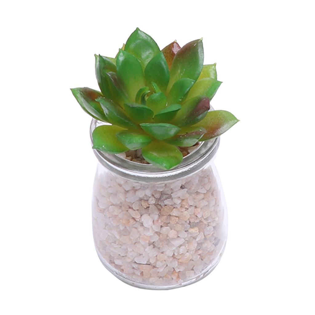 Artificial Succulent Plant Mini Potted Plants Office Home Hotel Decor
