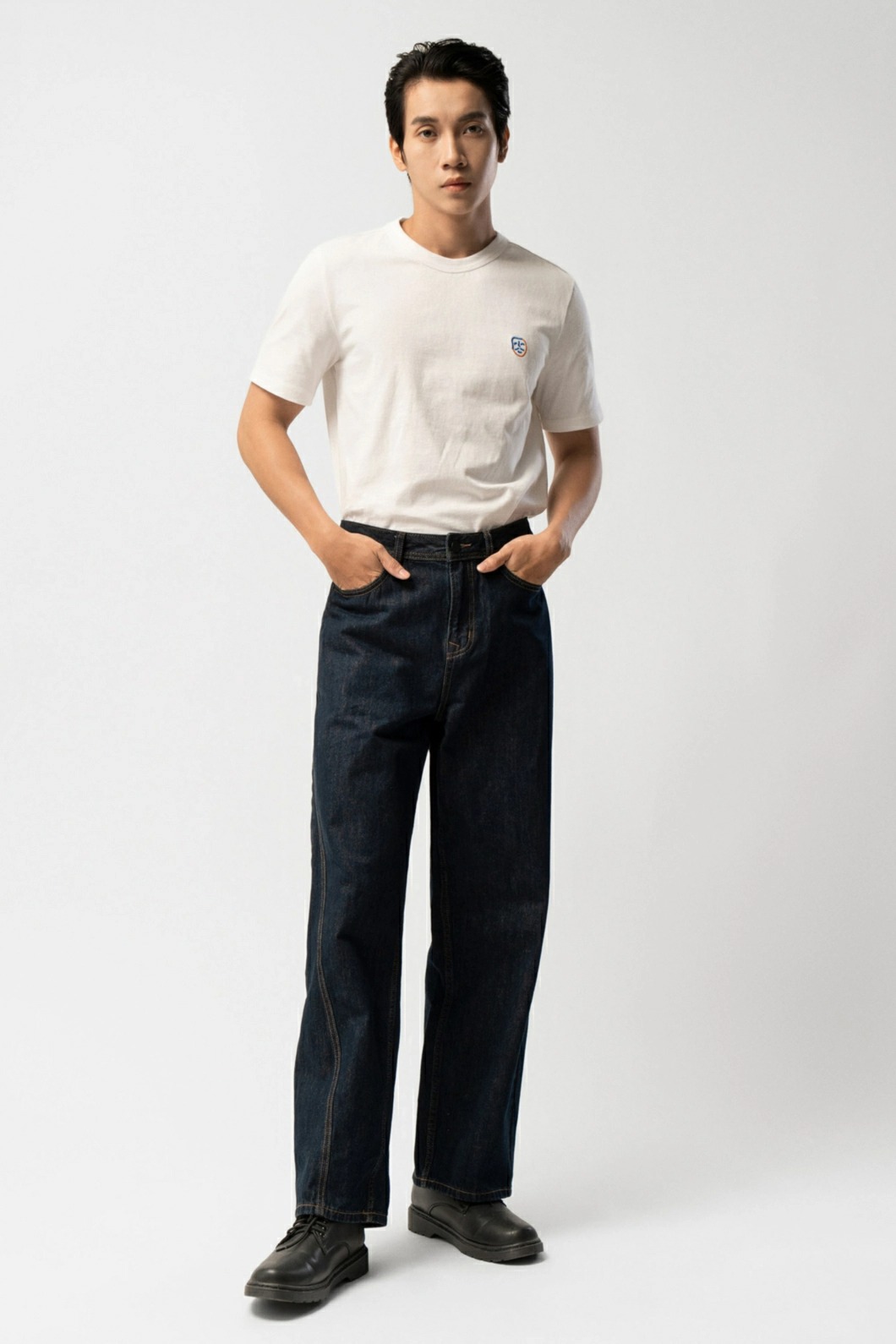 Quần Jean ROUTINE Nam Ống Đứng Diễu Thân Trơn Form Straight - 10F23DPA010R1 | LASTORE MENSWEAR