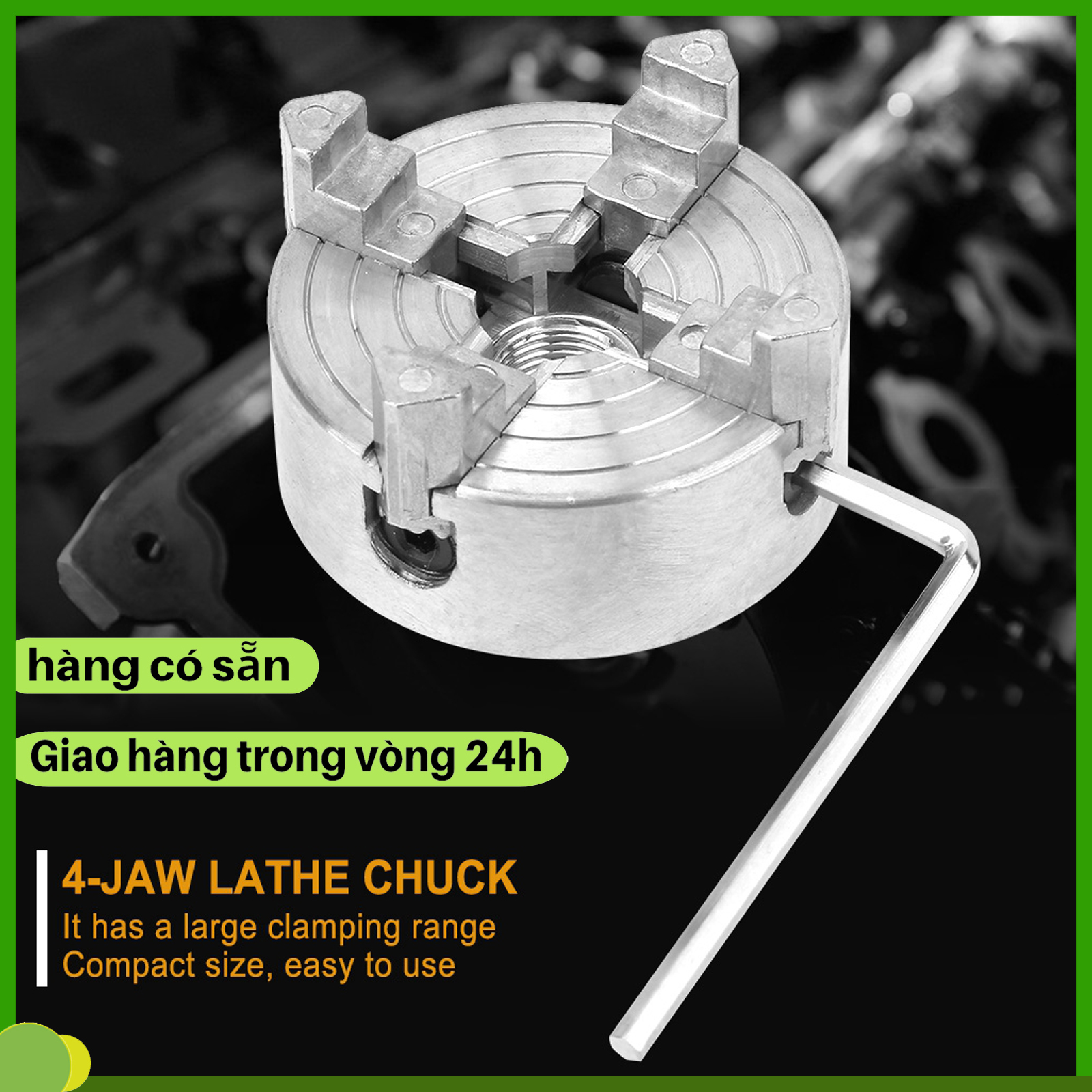 Z011 Kẹp hợp kim kẽm 4-Jaw Phụ kiện kẹp cho máy tiện kim loại mini