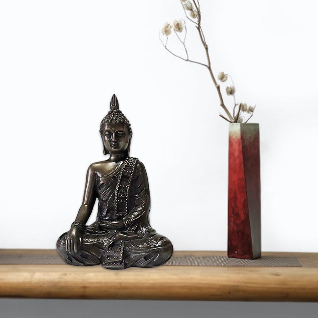 Buddha Statue Buddism Figurines Sculpture Zen Meditation Home Decor