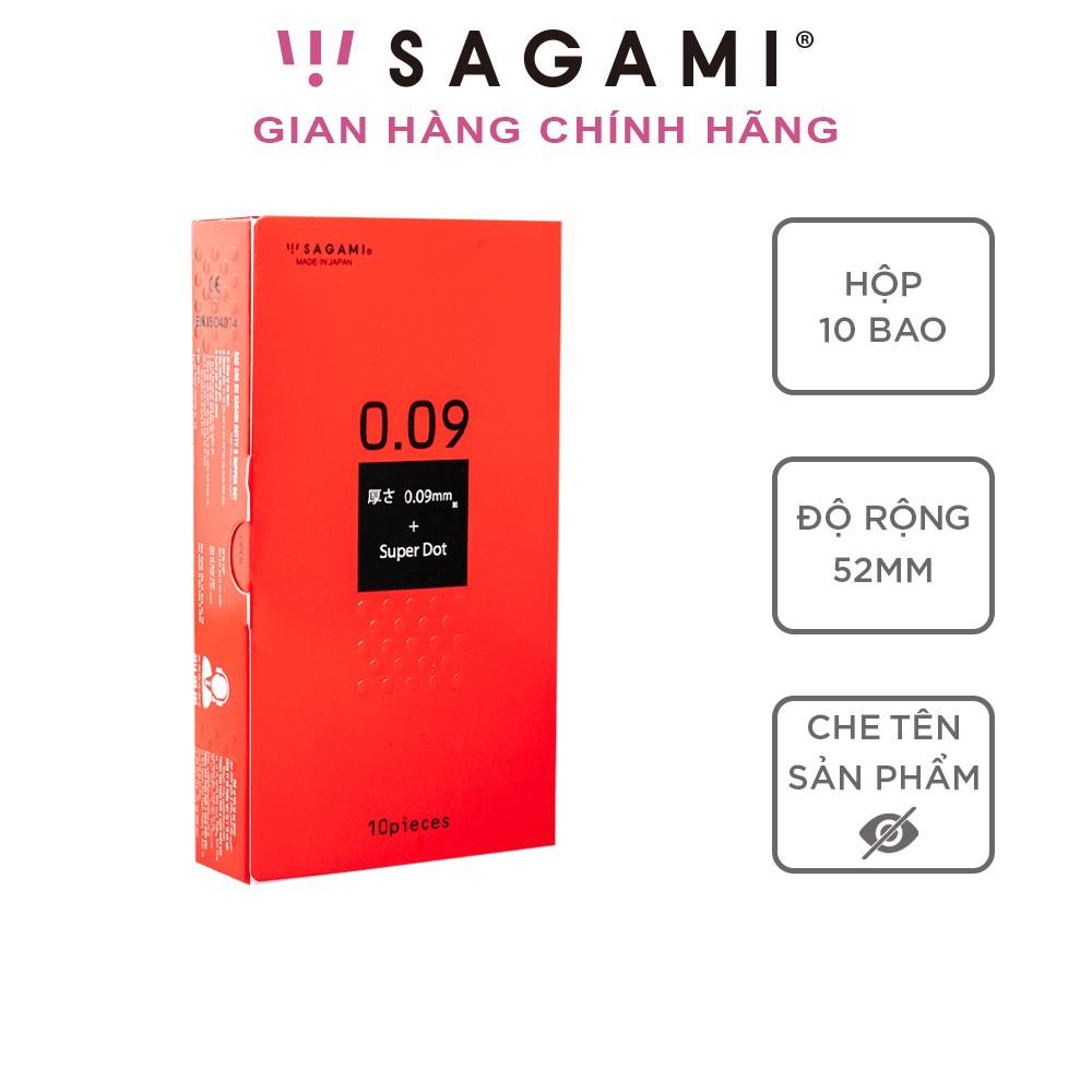 Bao cao su Sagami Super Dot 009 - Có gai nhỏ - Dày - Hộp 10 chiếc