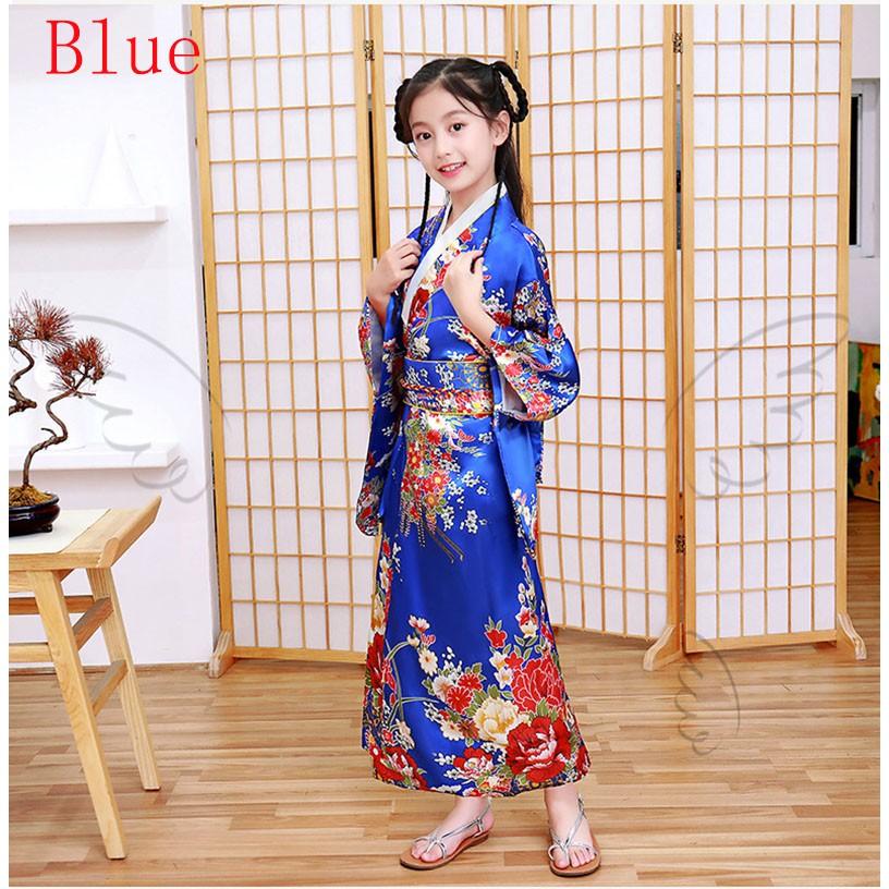Bộ Kimono Phong Cách Nhật Bản Cho Bé Gái