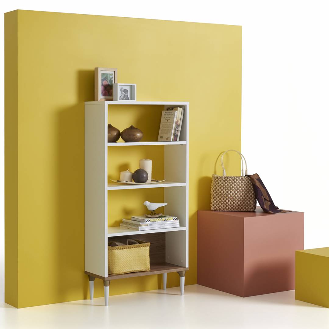 Kệ sách gỗ hiện đại SMLIFE Becker | Gỗ MDF dày 17mm chống ẩm | D60xR28xC160cm