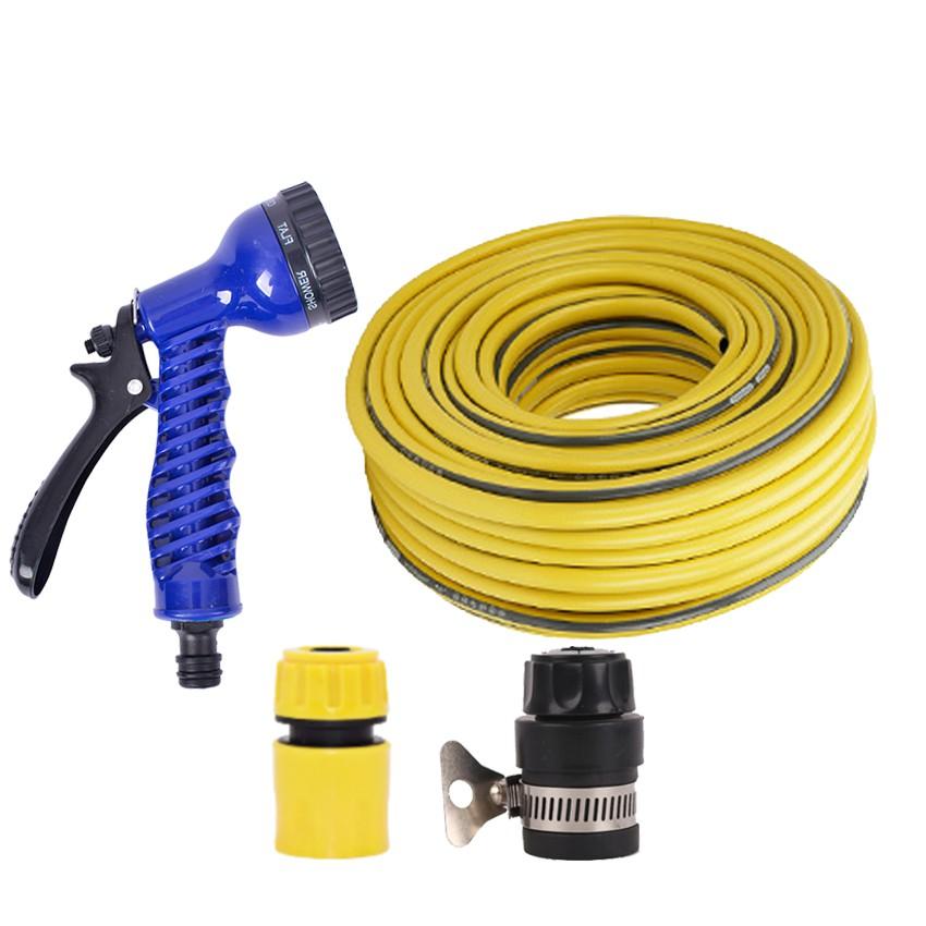 Bộ dây tăng áp 3 lần vòi xịt nước rửa xe, tưới cây loại 15m 206843