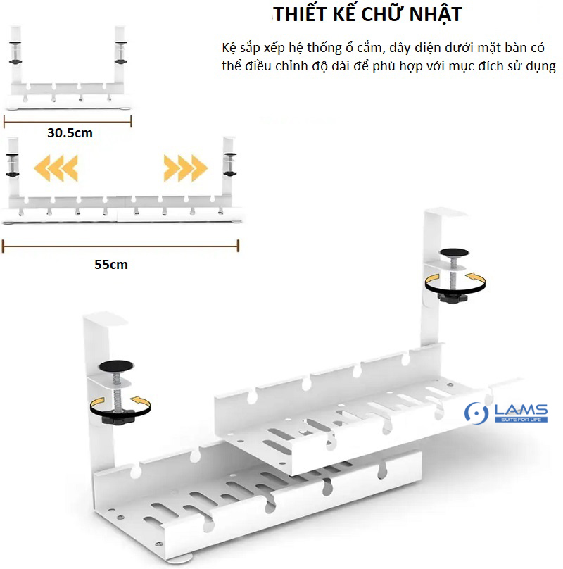 Giá đỡ ổ điện loại 2 khay mở rộng GODMR22