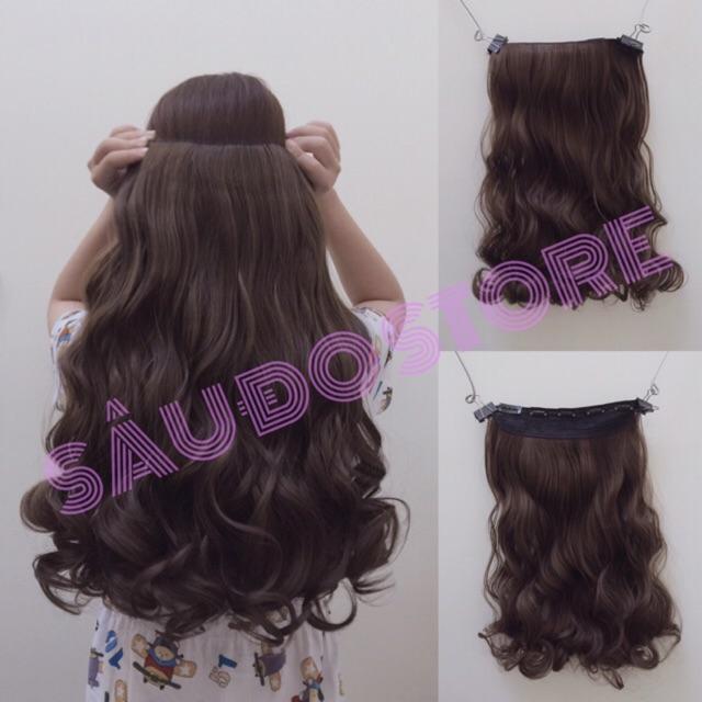 TÓC KẸP XOĂN DẢI DÀI 65CM, RÔNG 25CM ĐỦ MÀU