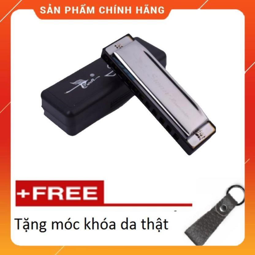 (HÀNG HOT SIÊU CHÂT) Kèn harmonica diatonic swan key c 10 lỗ 206439206614 tặng móc khóa da