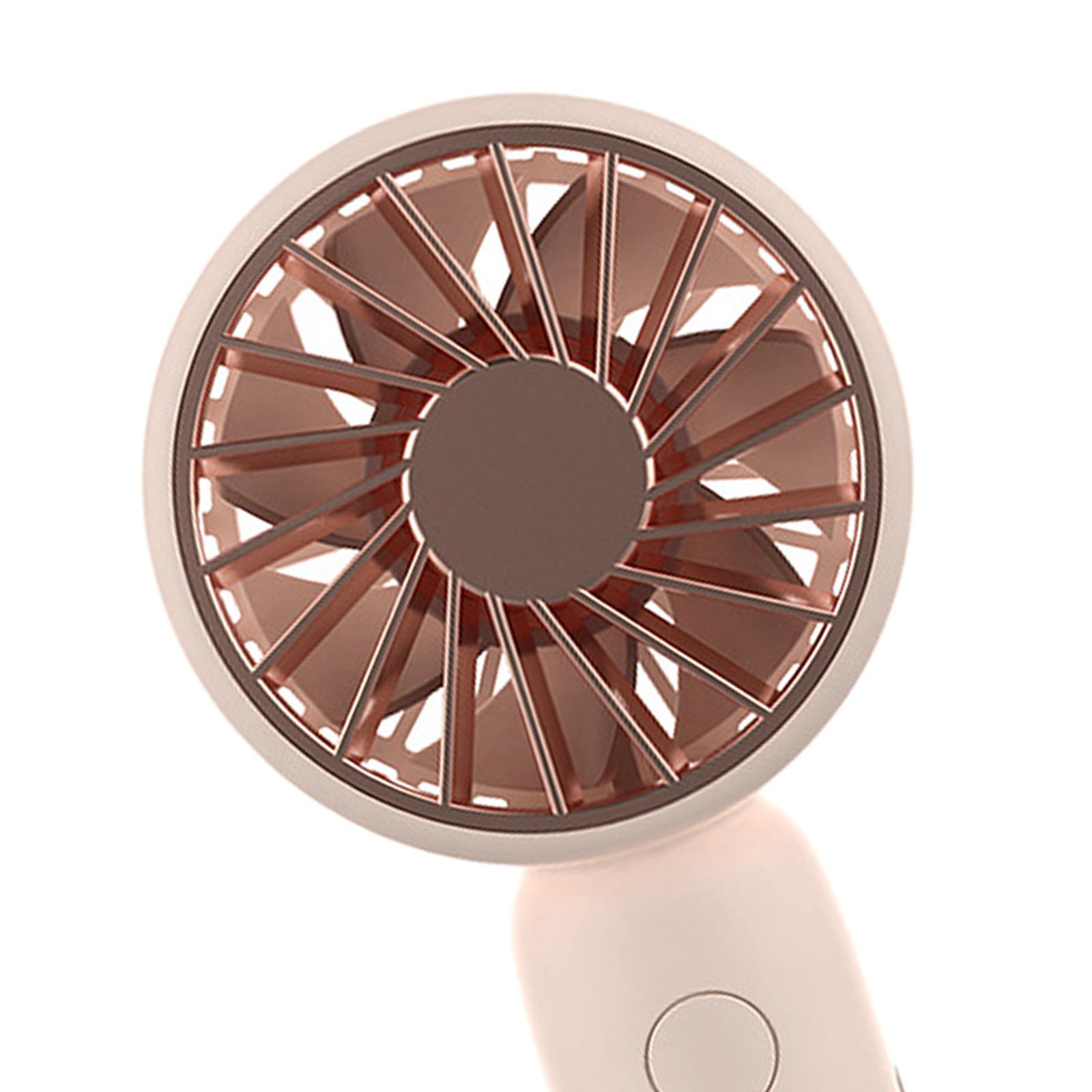 Mini Handheld Fan, USB Rechargeable Desk Fan, 3 Speeds Portable Personal Fan for Travel