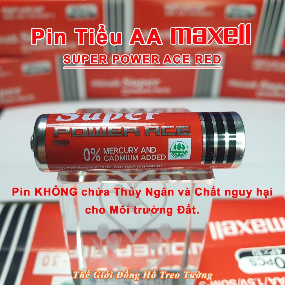 Pin tiểu Maxell AA. Cặp 2 Viên Supper Power ACE Red – Indonesia Vỏ Nhôm 1.5V