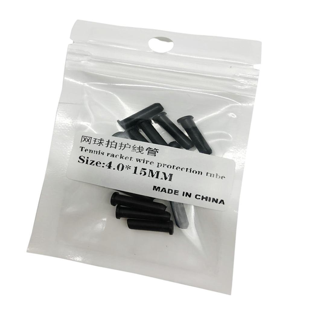 4x 15pcs Tennis Racket Grommets, Universal Racquet Eyelets, Black String Tubes