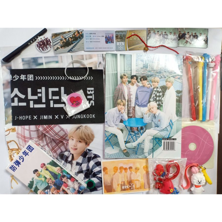 Bộ Album Photobook BTS (kèm phụ kiện móc khóa, vòng tay)