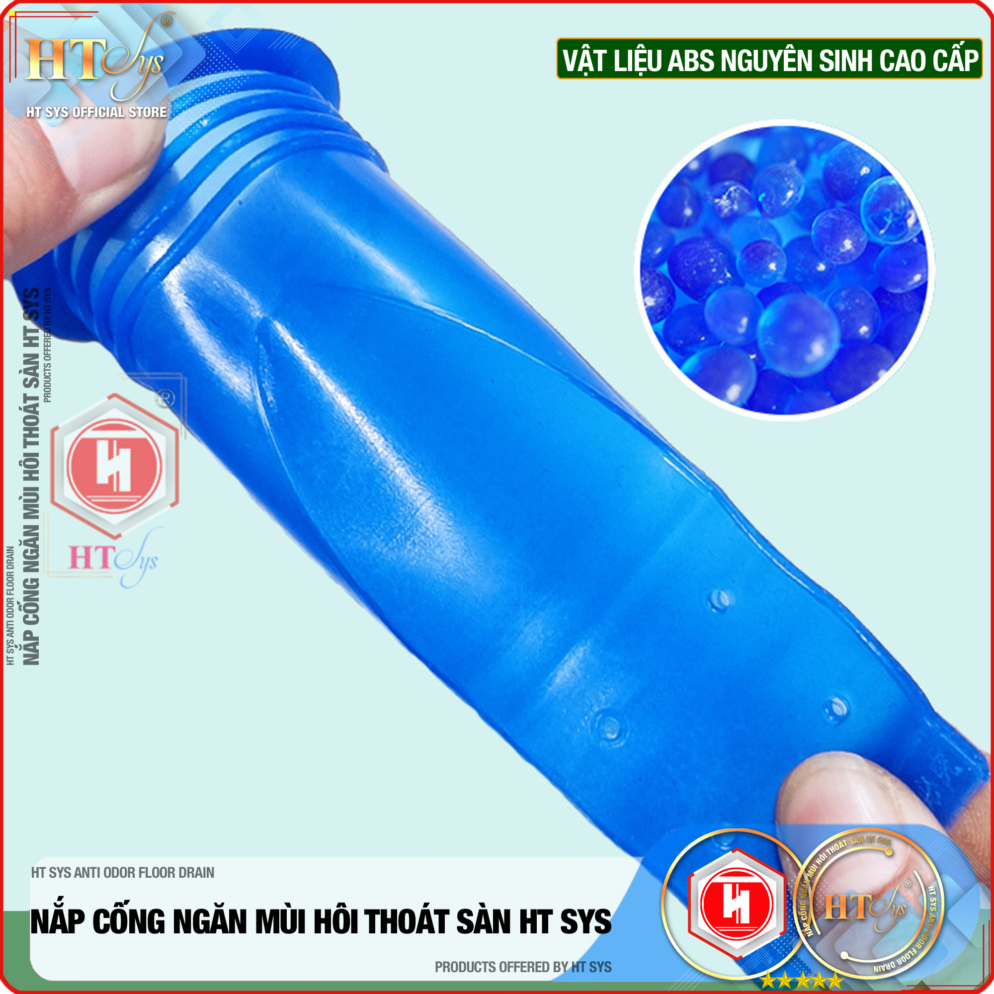 Combo 3 Dụng cụ bịt nắp cống silicon HT SYS - Ngăn mùi thoát sàn - Ngăn trào ngược nhà tắm - Ngăn côn trùng xâm nhập
