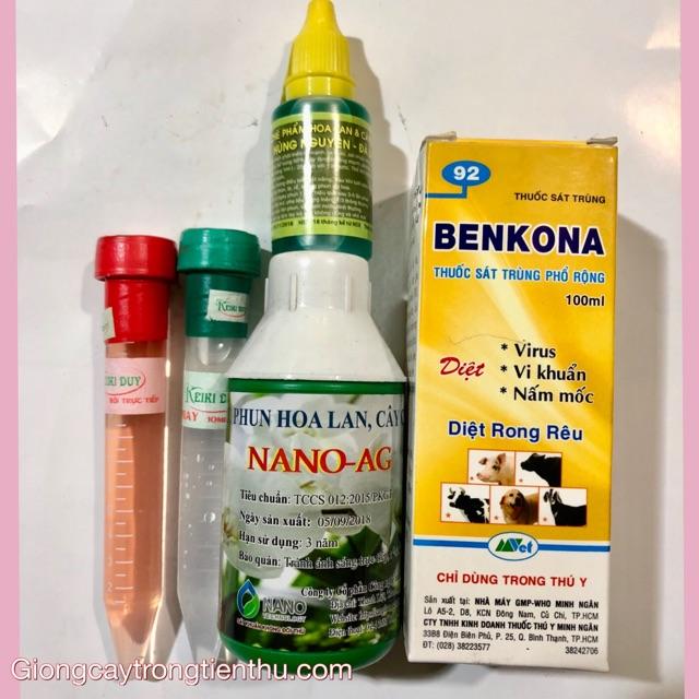 COMBO-5 LỌ PHÂN BÓN, KEI KY,CHẾ PHẨM,THUỐC PHÒNG TRỊ NẤM,VI RÚT,VI KHUẨN CHO LAN VÀ CÂY CẢNH