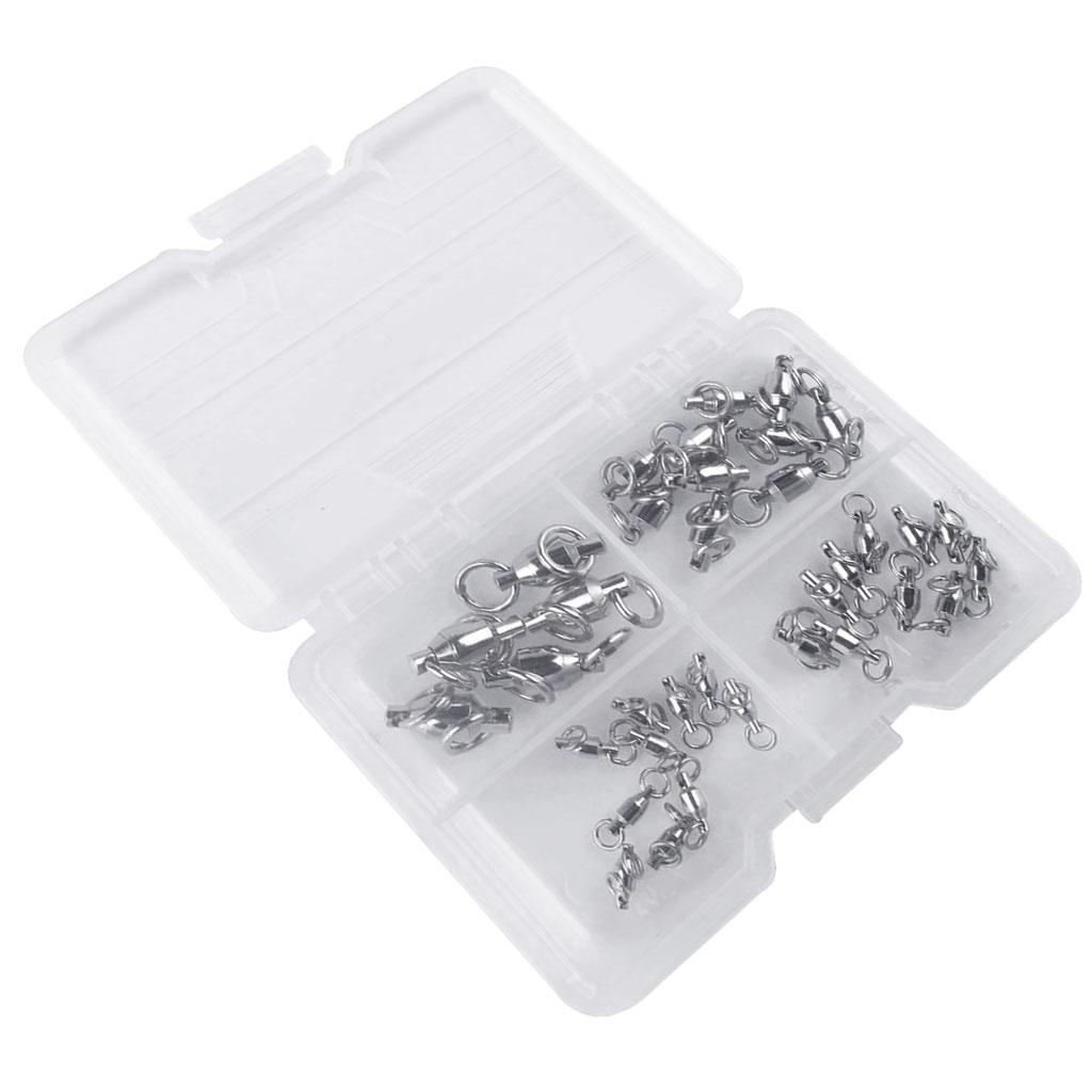35pcs Heavy Duty Fishing Swivel Ball Bearing Swivels Sea Fishing Accessories