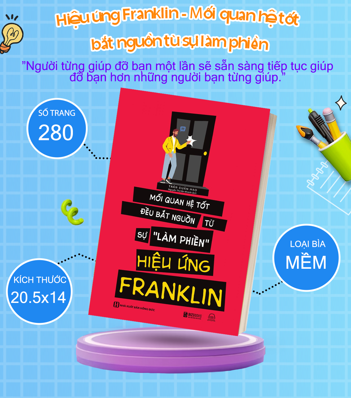 Sách - Hiệu ứng Franklin: Mối quan hệ tốt đều bắt nguồn tự sự "làm phiền" - MCBooks