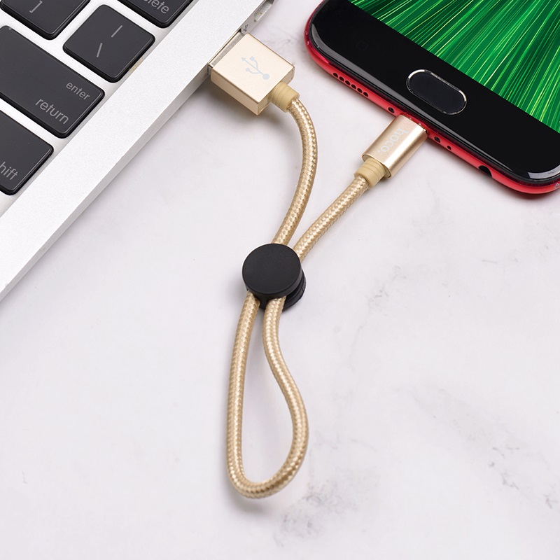 Cáp dây dù ngắn Hoco X35 Micro 2.4A dài 25cm - Hàng chính hãng
