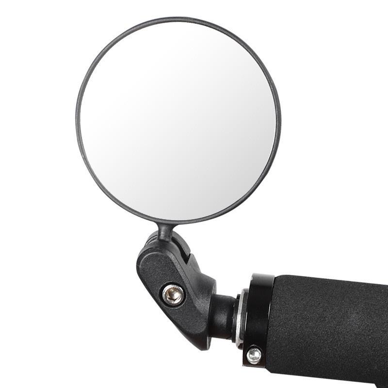 Bicycle Motorcycle Folding Rearview Mirror 360 Rotation Wide Angle Handlebar Mount Adjustable Bike Riding Back Convex Mirror