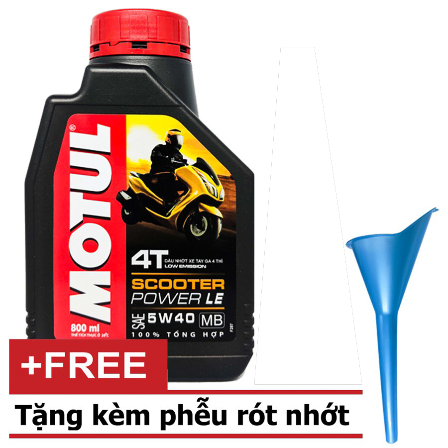 [TẶNG PHỄU] Nhớt Xe Tay Ga SCOOTER POWER.M.O.TU.L- 5W40.FULLY SYNTHETIC. Dùng Cho Xe Ga Đời Mới Chất Lượng Pháp Ecoshine