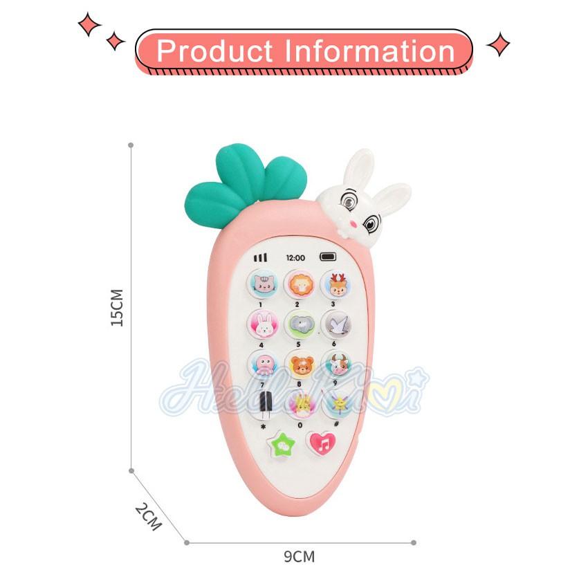 Điện Thoại Đồ Chơi Bằng Silicon Có Đèn Và Dây Đeo Dành Cho Bé 0-1 Tuổi 2 Aaa